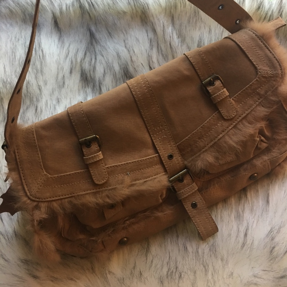 COPY - Lollipops Paris atelier Suede leather/fur  bag